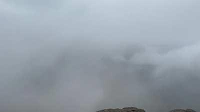 Clouds rolling over the Tetons