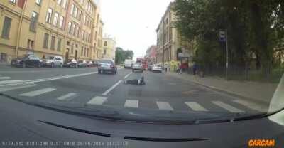 Idiot doesn’t stop at crosswalk