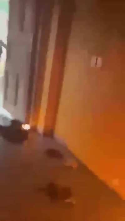 Molotov cocktail manufactured by students to be used in protest explodes in the bathroom of secondary school in Santiago, Chile