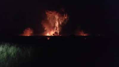 Mushroom explosion at Russian ammunition warehouse in Toropets, Tver oblast after Ukrainian drone strike

