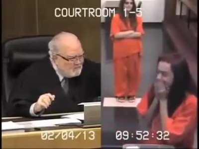 Girl dies inside after disrespecting judge.