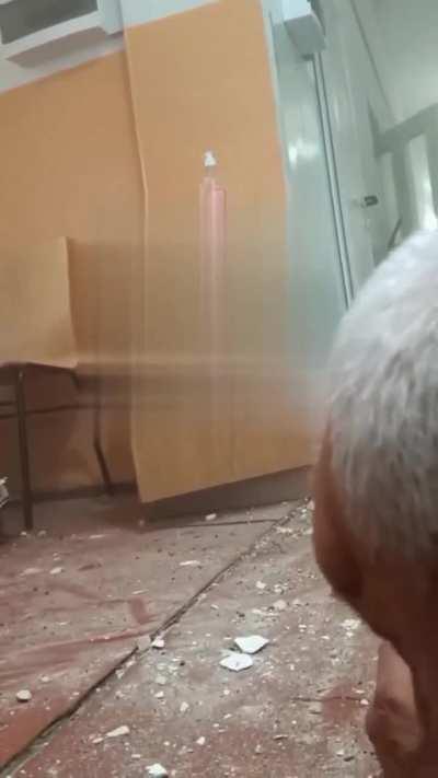 Footage from inside the hospital in Chernihiv Ukraine during today’s Russian missile attack.