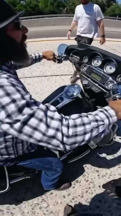 Lane splitting with a big ass bike