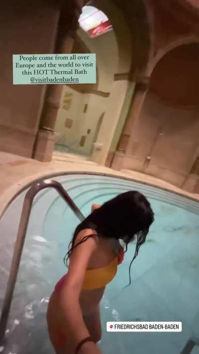 Shenaz Treasury at a nude spa in Germany