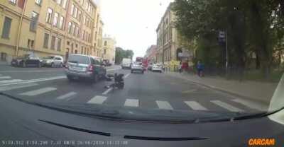 Idiot doesn’t stop at crosswalk