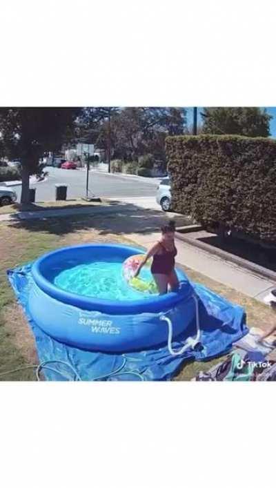 To relax in a pool