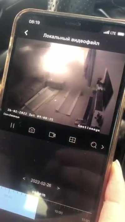 Video from inside apartment struck. Zhuliany, Kiev