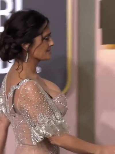 Salma Hayek at last nights Golden Globes