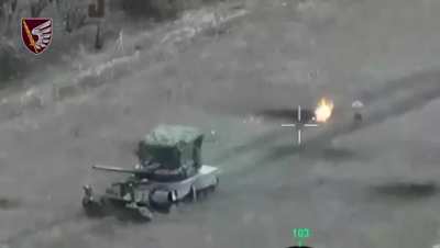 Russian set ablaze after Javelin hit on his tank [79th Air Assault Brigade, likely Kostyantynivka area, October 2024]