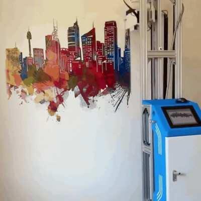 This machine can paint any image on your wall.