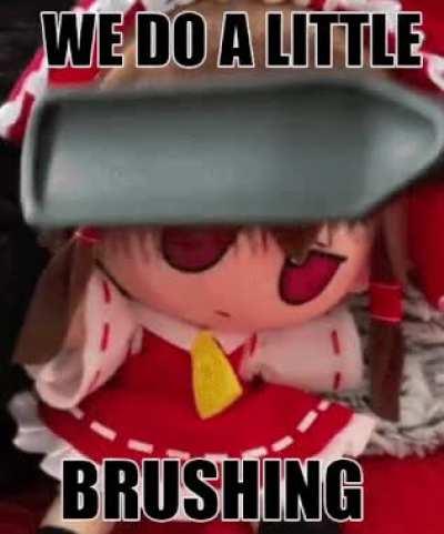 we do a litte brushing