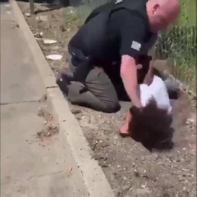 Am in tears. Cop Punching child with no mercy!