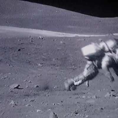 Astronauts falling on the Moon made me laugh!