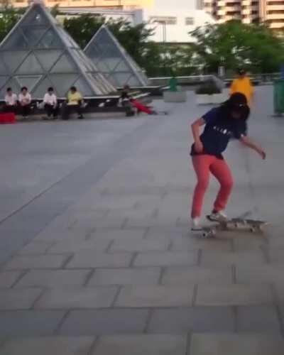 Dancing on a skateboard