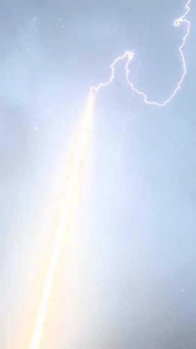 ? Lightning Bolt is guided to ground through a rocket tra...