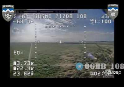 Ukrainian 108th Separate Mountain Assault Battalion uses FPV kamikaze drones to attack Russian positions around Berestove, Donetsk Oblast, Published July 2023 (music from source)