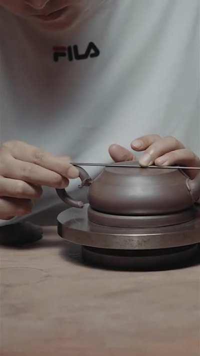 Making of a traditional tea pot.