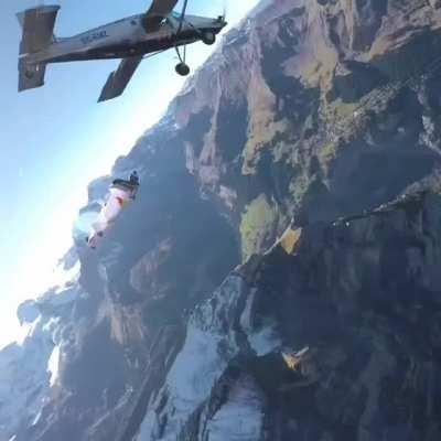 A door in the sky. They Jumped off the mountain and entered the helicopter. This was done 5 years back.