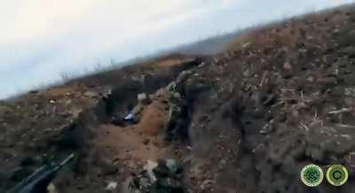 Special units of the Stugna Batallion clearing trenches near Bakhmut