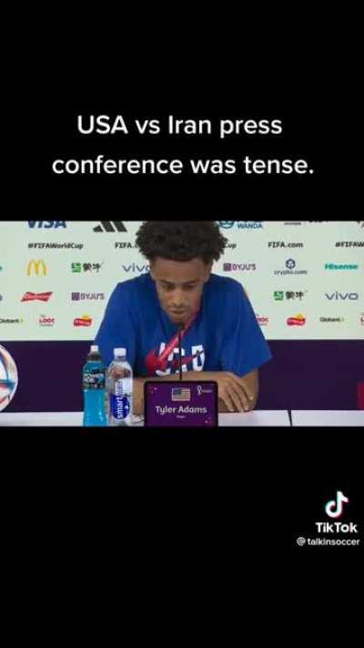 Tyler Adams responds to Iranian reporter during World Cup press session