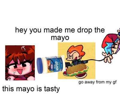 Pico Spills his mayo on gf