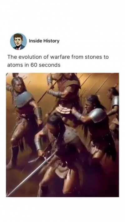 Evolution of warfare from stones to atoms