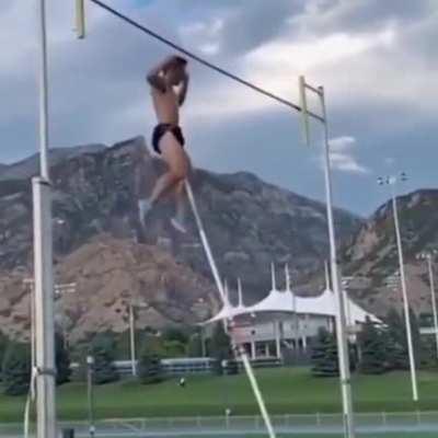 Pole vault went wrong