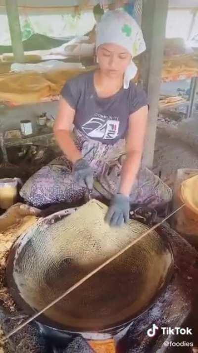 Woman Making Crepes