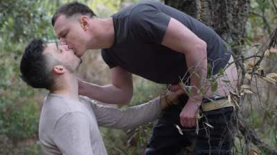 Blowjob, rimming and hot fuck in the dark woods