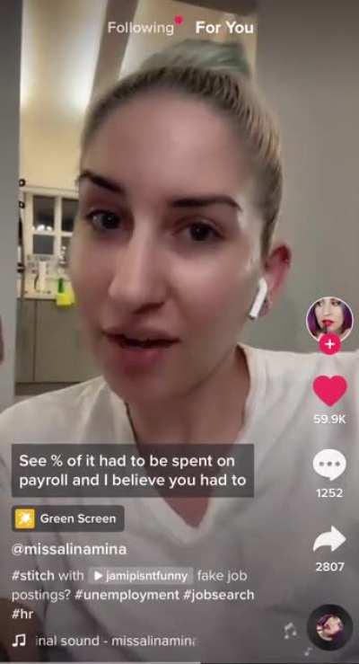 Socialism for corporations - PPP Loan Forgiveness Scam. Ty @missalinamina via TikTok