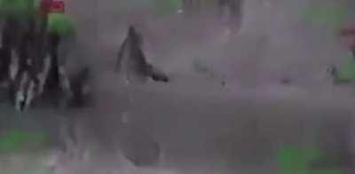 Turkish Armed Forces hitting PKK militants with 25mm. Both POVs. Date and location unknown.(music from source)