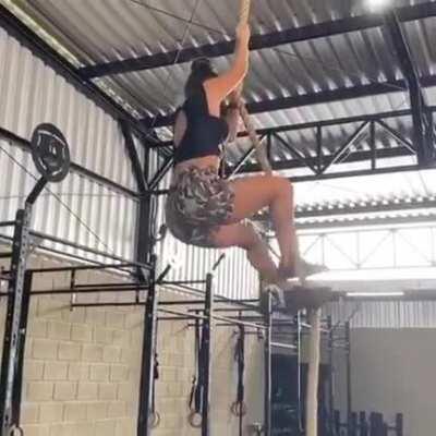 Crossfit rope climb...