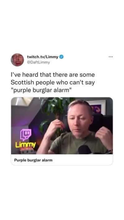 to say &quot;purple burglar alarm&quot;