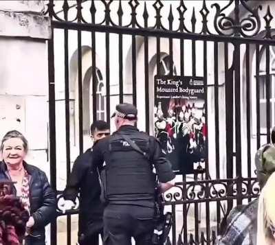 A TikToker was arrested by armed police at the King's guards in London.