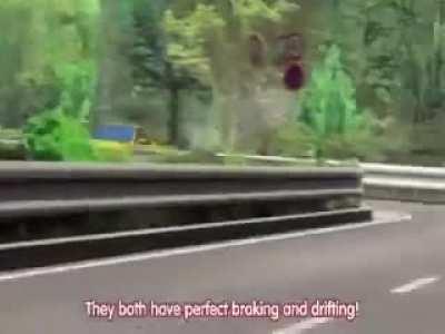 a classic initial d parody