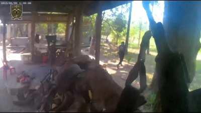 Ba Htoo Army attack on a Myanmar Army guard post near Dawei, Tanintharyi Region. Target visible