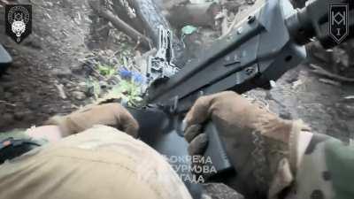 Give up, fa###t!” - GoPro from clearing out the positions of the Russians the Kharkov region 