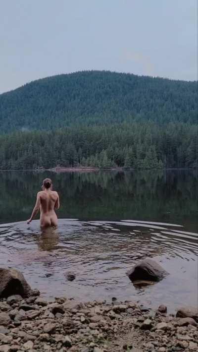 Polar bear skinny dip, would you join me? It's cold!