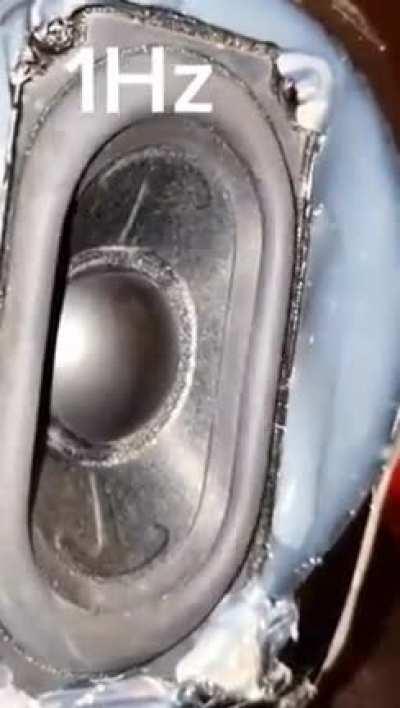 A speaker playing 1Hz