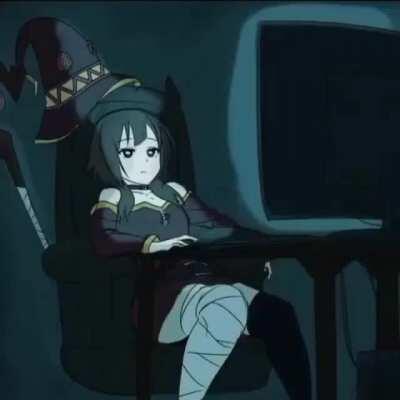 Megumin jamming to carameldansen