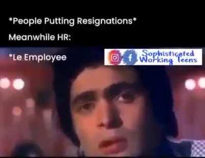 Resignation vibes!