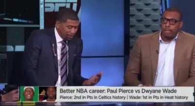 Jalen Rose explains to Paul Pierce why Dwyane Wade was a better player than him. 🗣️