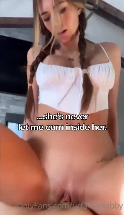 Sister finally lets her brother cum inside her.