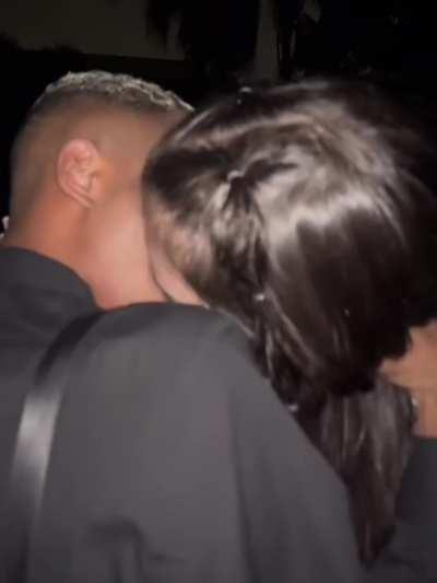 Gay guy french kissing girl