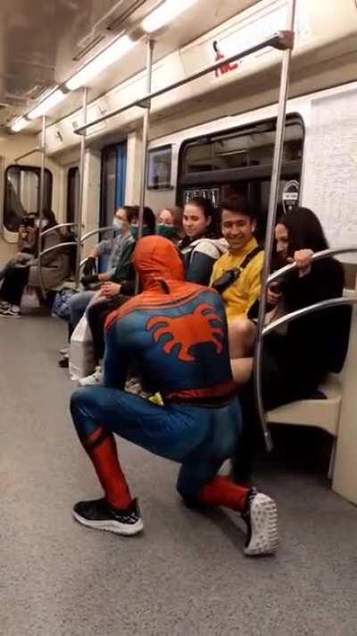 I have seen this Spider-Man in the Moscow metro