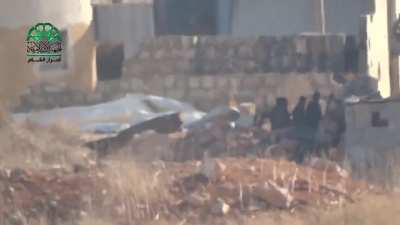 Opposition fighters sneak into position in order to harass Syrian Army with rifle &amp;amp; MG fire - Bureij Front, Aleppo - 12/25/2015