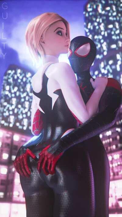 Gwen Stacy Ass Grab (Guilty3D) [Spider-Man: Into the Spider-Verse]