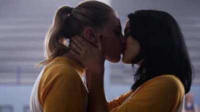 Lili Reinhart And Camila Mendes Kiss Riverdale S01 E01 GIF by Arizona Sweet Tea