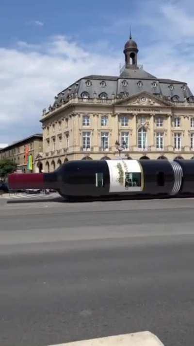 Bordeaux wine tram in France