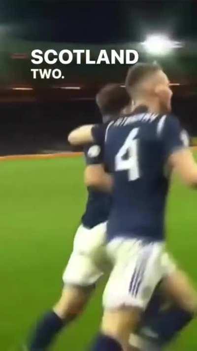 Scotland just beat Spain for the first time since 1984 and this is how they celebrate!